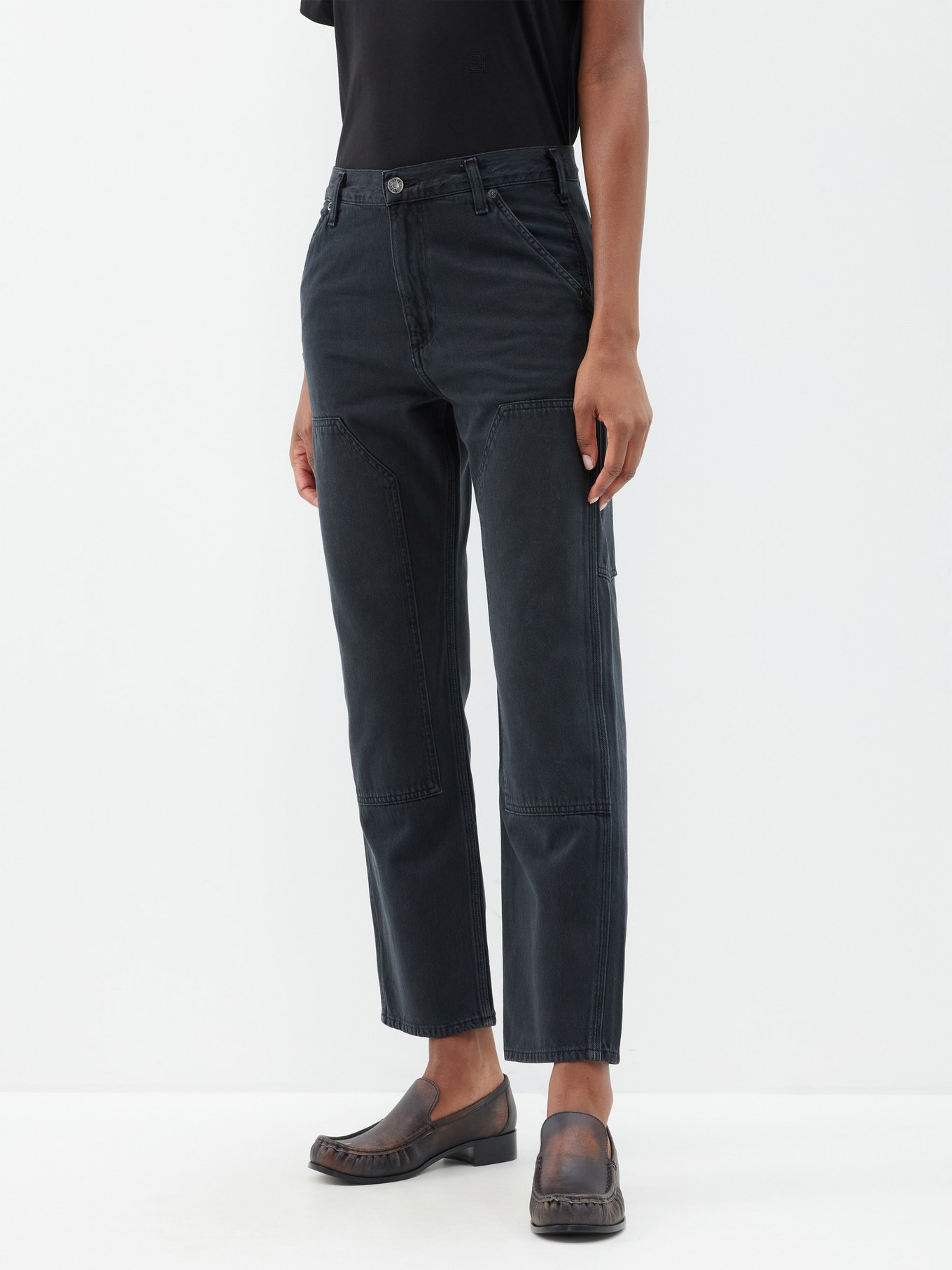 Black Rami straight leg jeans Agolde MATCHES UK