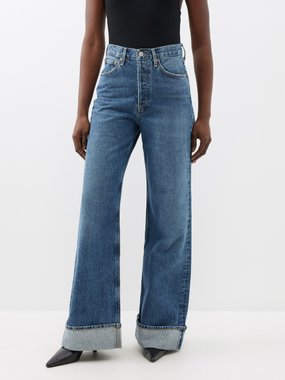 AGOLDE Agolde Dame cuffed organic-cotton wide-leg jeans