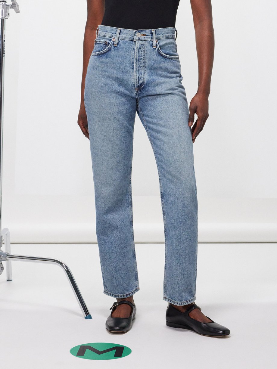 Blue 90s Pinch high-rise straight-leg jeans | Agolde | MATCHES UK