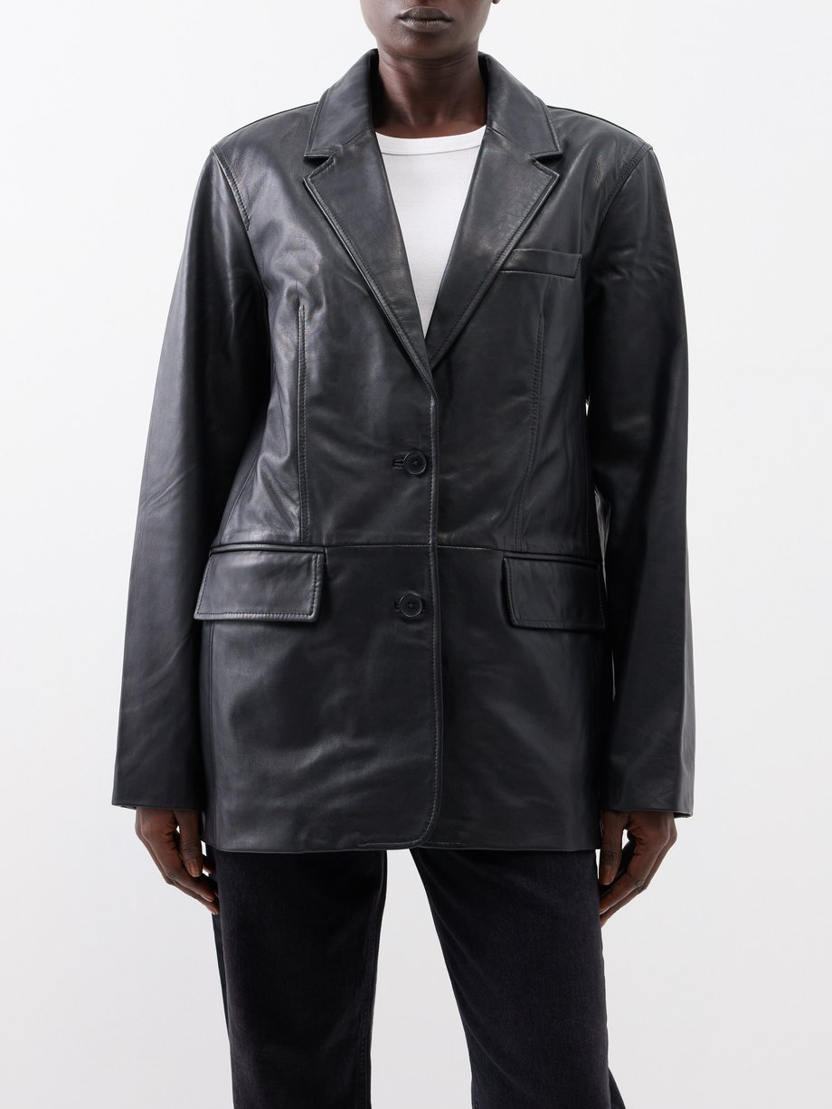 Black Orla tailored leather blazer | Citizens of Humanity | MATCHES UK