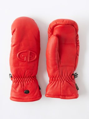 Goldbergh Hilja logo-embossed leather gloves