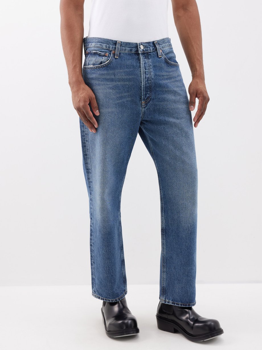 Blue 90's straight-fit jeans | Agolde | MATCHES UK