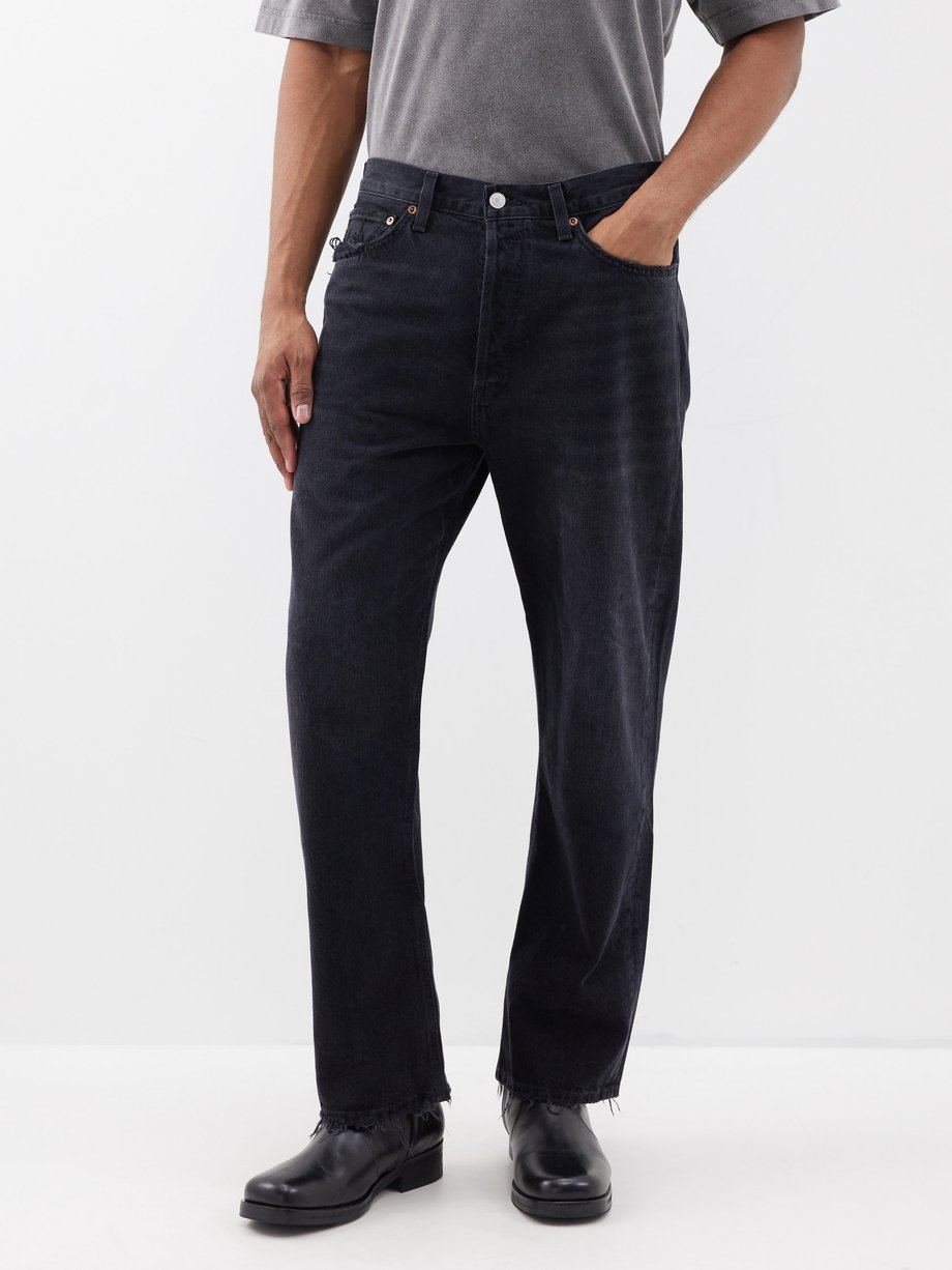 Black Low Slung Baggy relaxed-fit jeans, Agolde