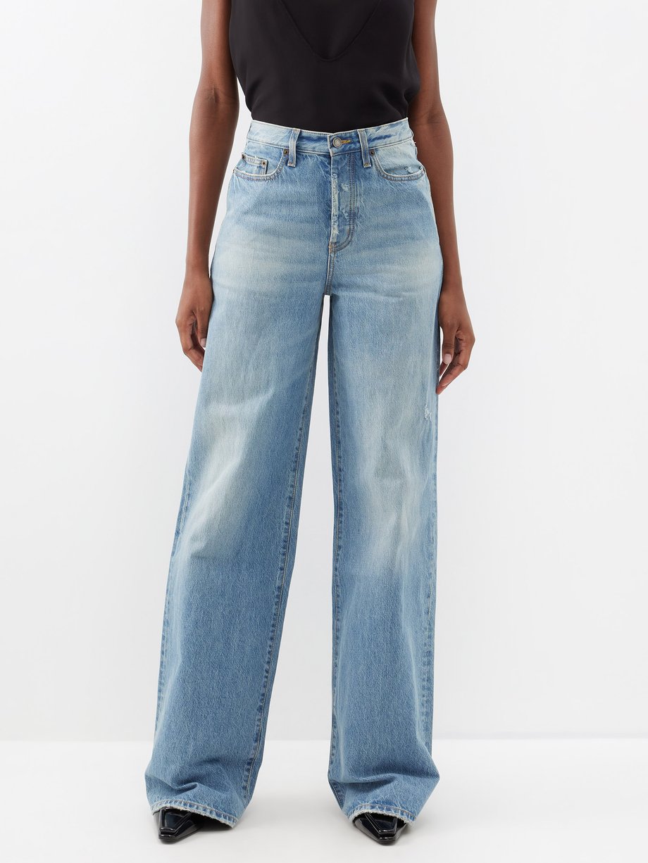 Blue Wide-leg jeans | Saint Laurent | MATCHES UK