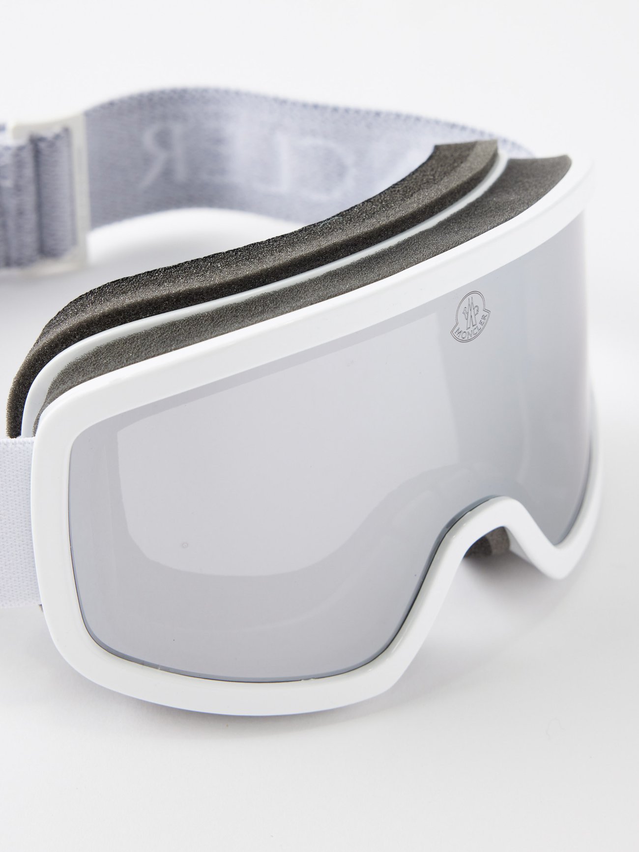 White Injected mask ski goggles, Moncler