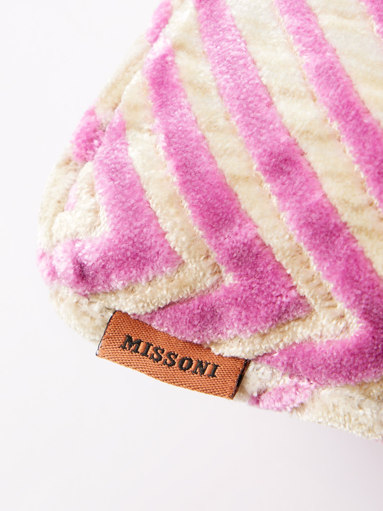 Pink Ziggy zigzag-jacquard cushion, Missoni