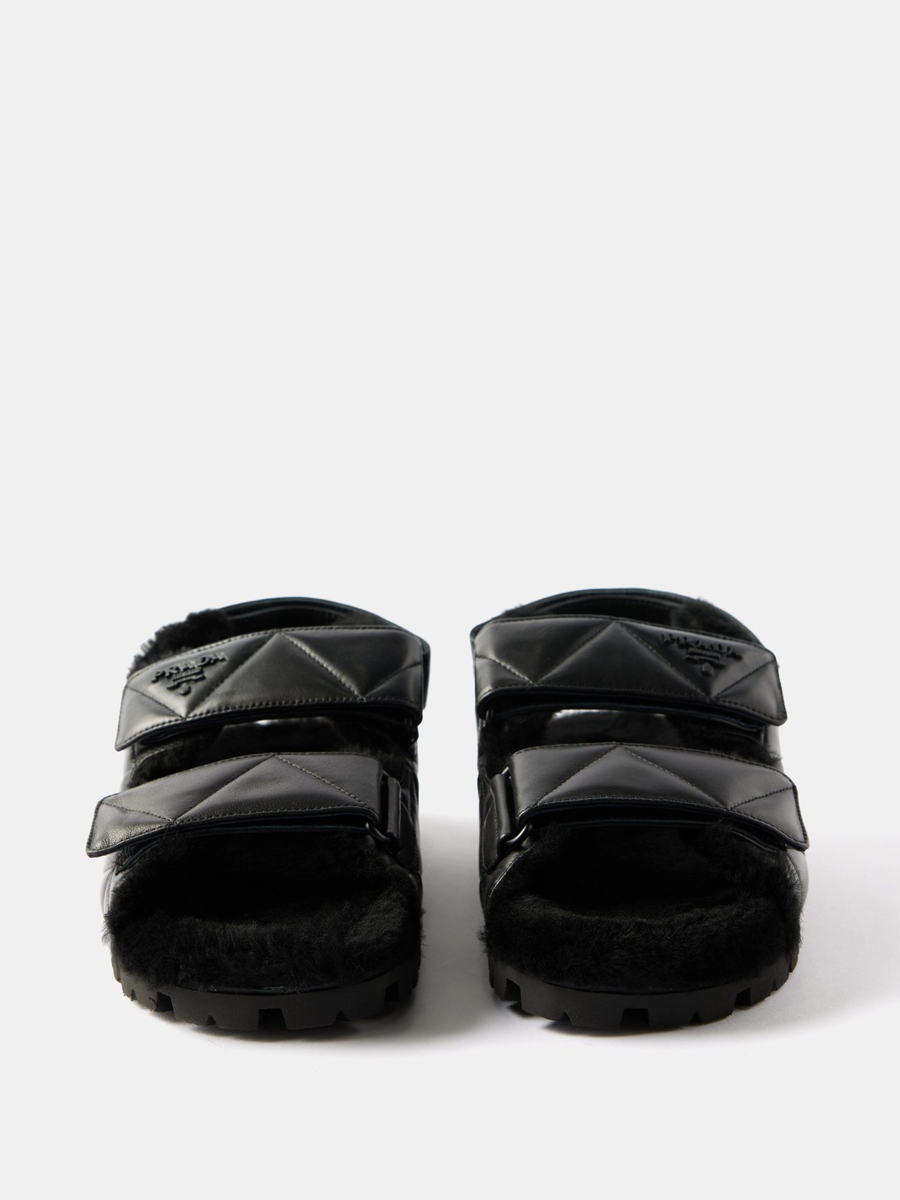 Louis Vuitton Men Criss Cross Leather Slide Flats SIZE 7UK (7.5US)