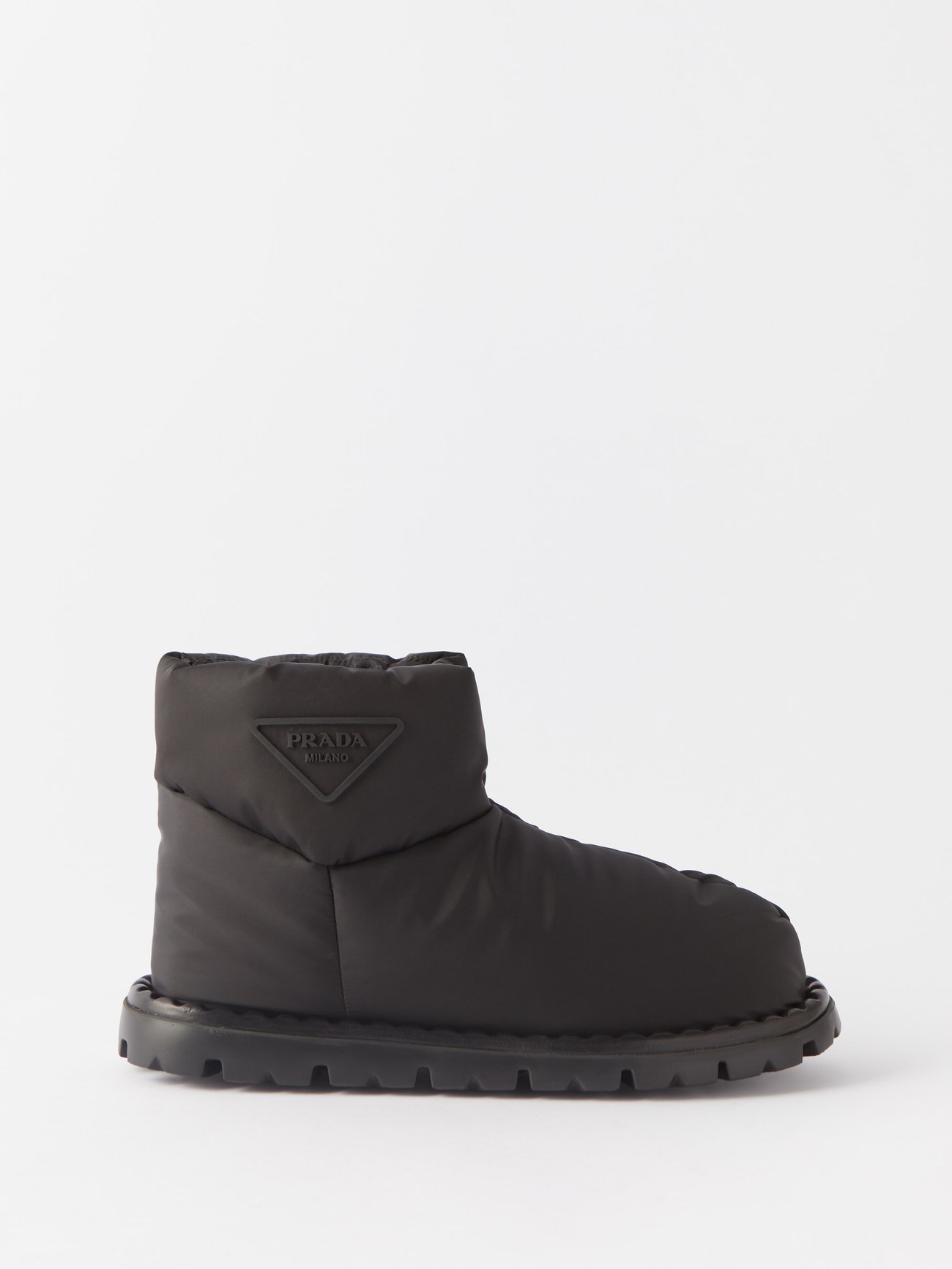 Black Re-Nylon padded snow boots | Prada | MATCHESFASHION US