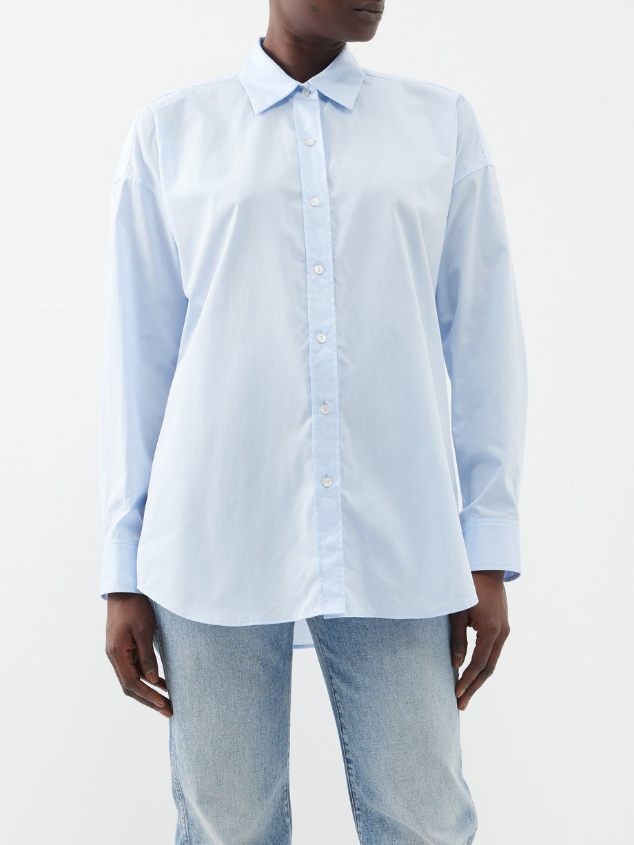 Blue Mael oversized poplin shirt | Nili Lotan | MATCHESFASHION US