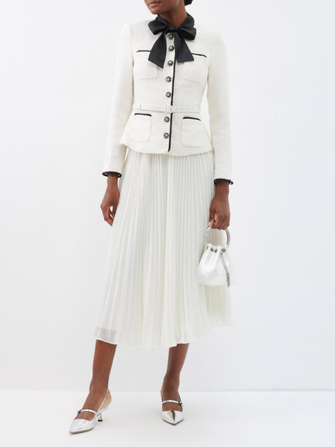 White Matchmaker daisy-appliqué linen-blend midi dress, Zimmermann