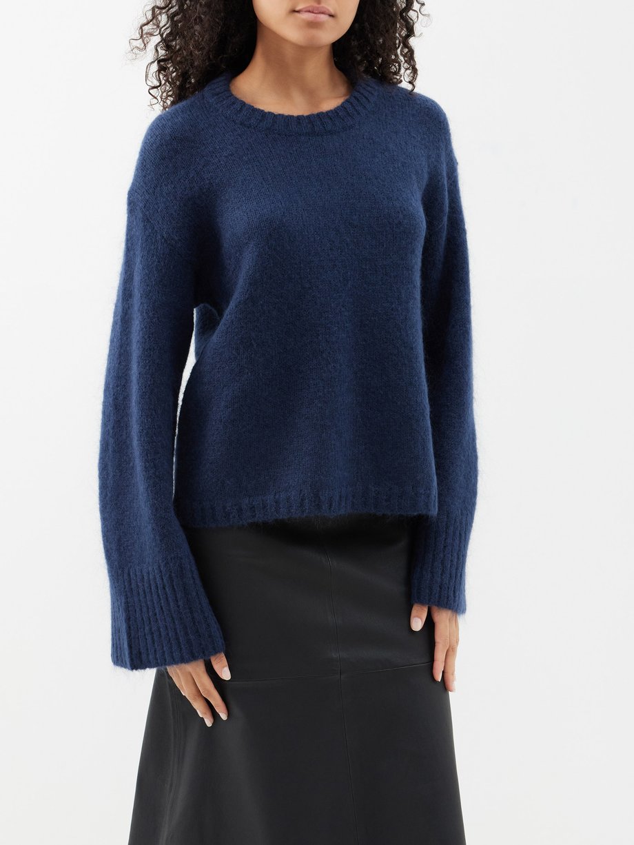 By Malene Birger 네이비 Cierra wool-blend sweater | 매치스패션, 모던 럭셔리 온라인 쇼핑