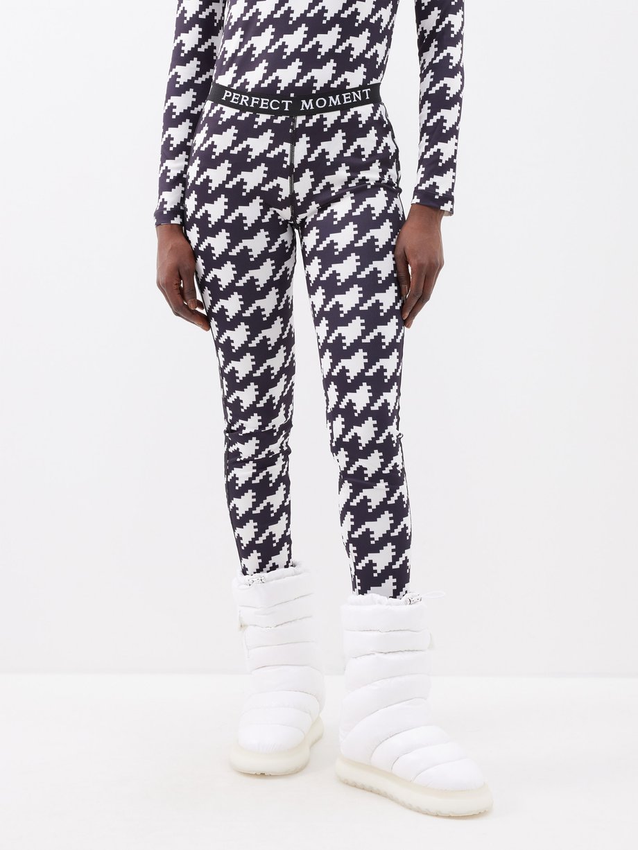 Black Houndstooth base layer leggings, Perfect Moment