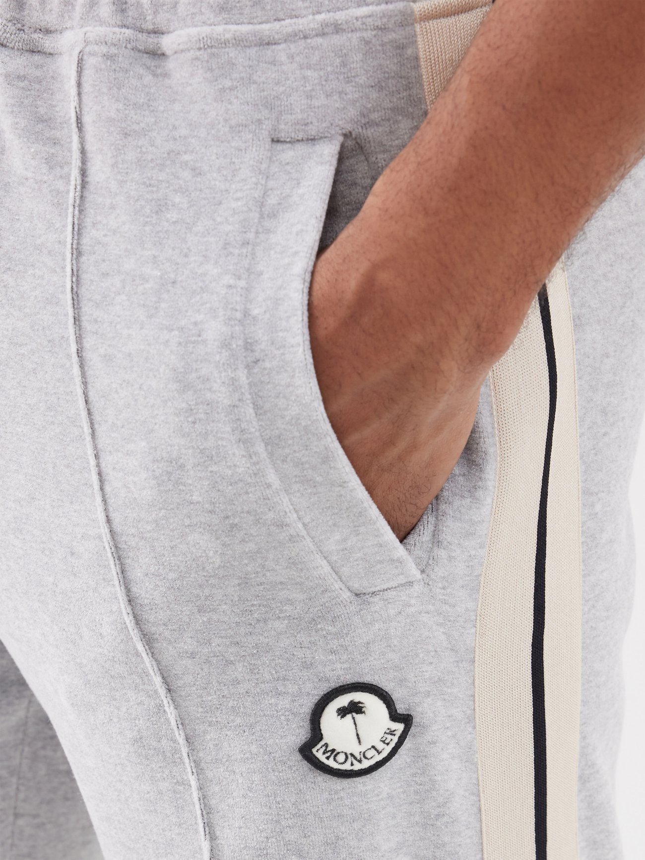 Moncler grey tracksuit sale bottoms