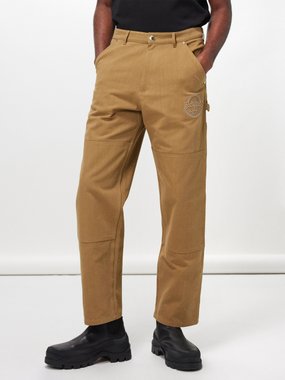Moncler Genius Moncler X Roc Nation Carpenter logo-stitch cotton trousers