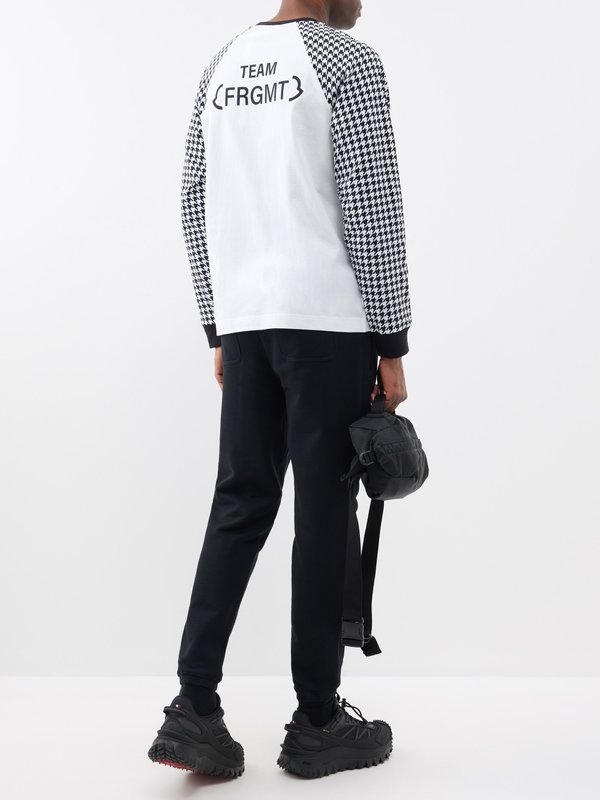 Moncler x FRGMT (Moncler Genius) Houndstooth-print long-sleeved cotton T-shirt