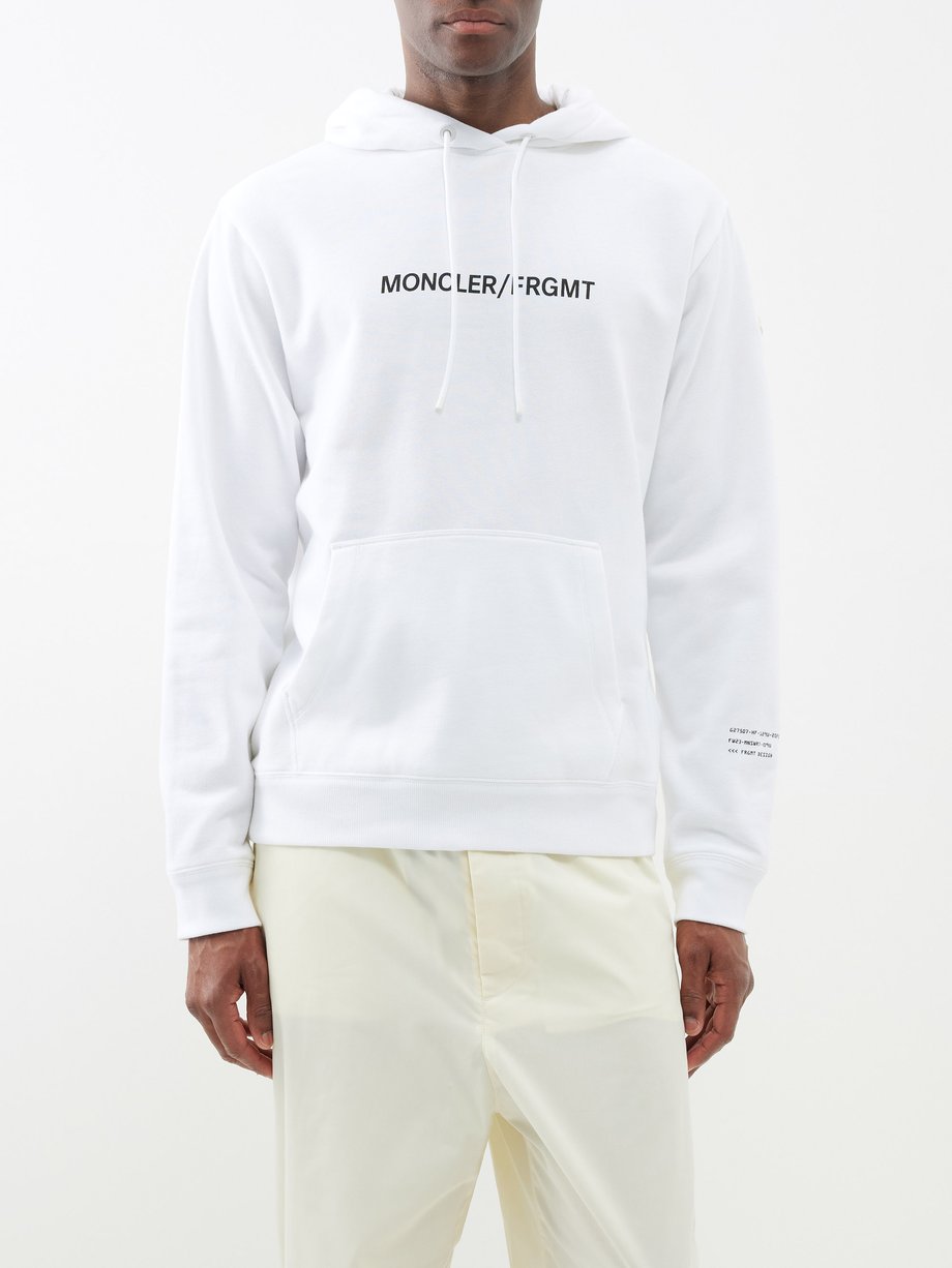 Moncler x FRGMT Sweat-shirt à capuche en jersey de coton à logo