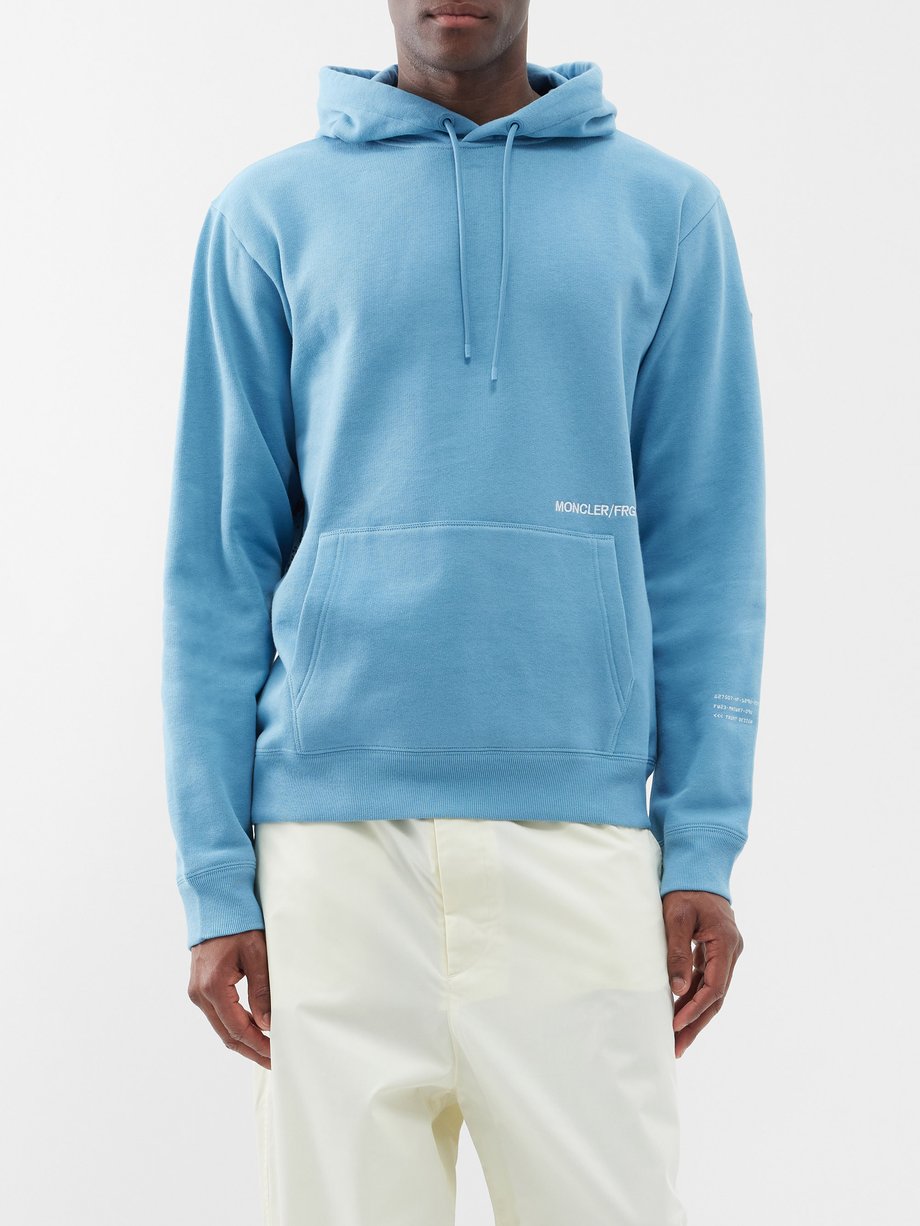 Blue Mountain-print cotton-jersey hoodie | Moncler Genius | MATCHES UK