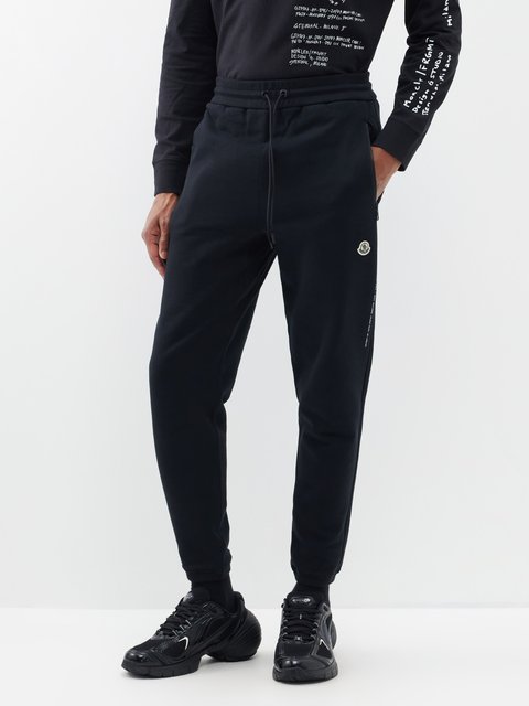 Straight-Leg Logo-Appliquéd Tech-Jersey Sweatpants