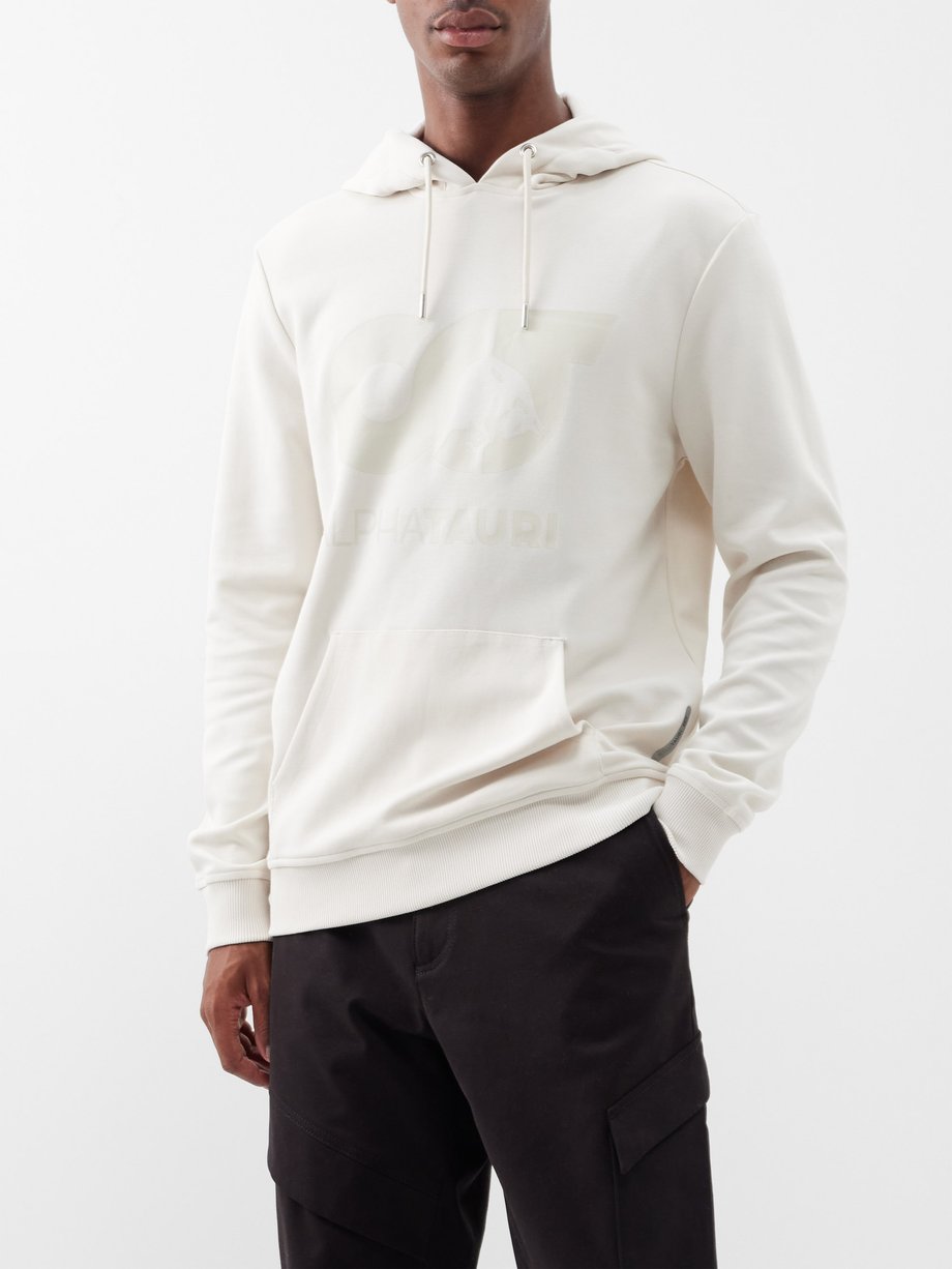 printed cotton blend hoodie
