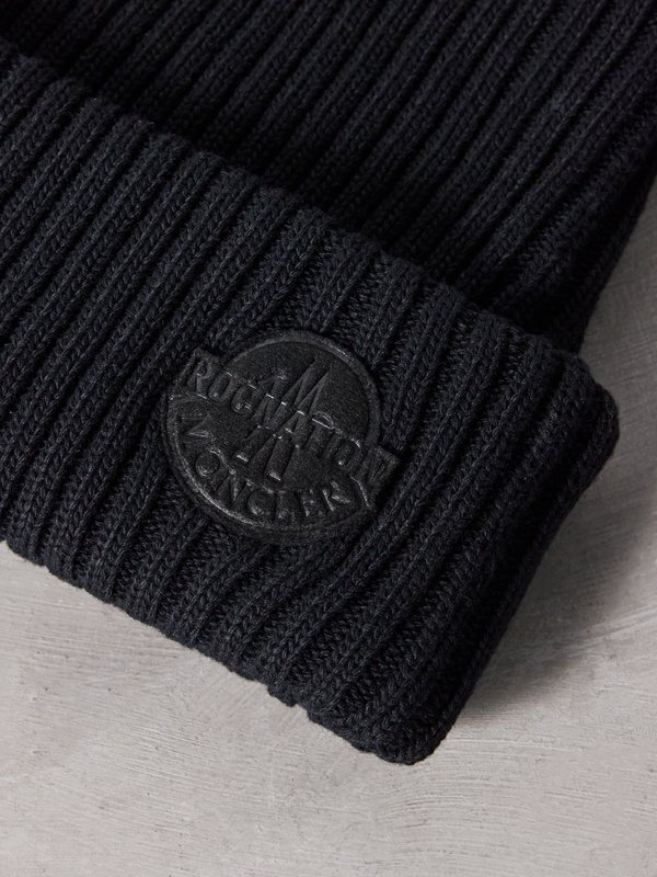 Moncler Genius X Roc Nation ribbed-knit wool beanie