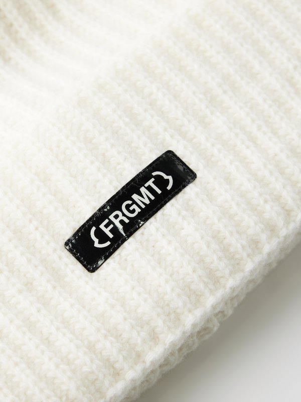 Moncler x FRGMT Bonnet en laine côtelée à appliqué logo