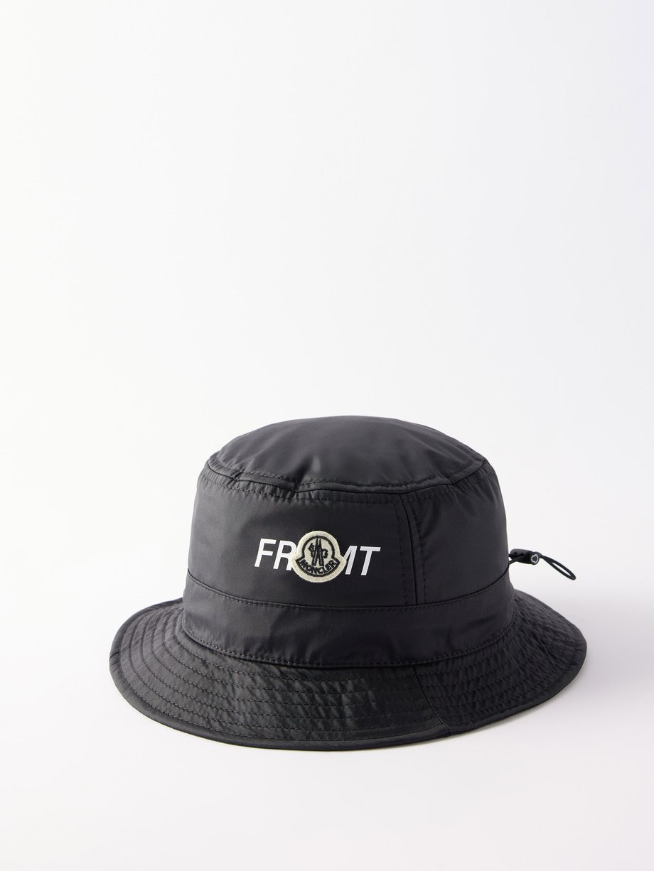Moncler x FRGMT モンクレール ジーニアス Logo-patch shell bucket hat ブラック