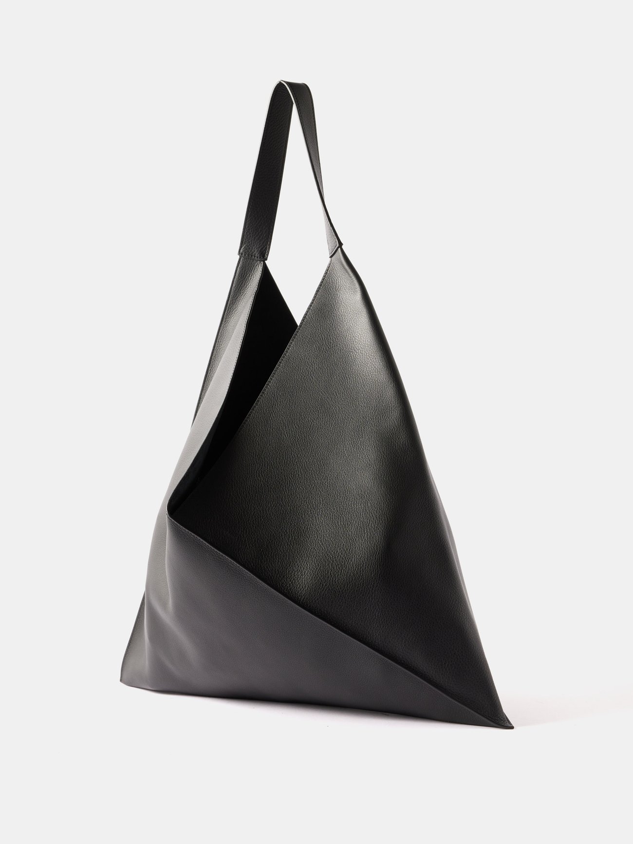 The Sara Tote in Black Pebbled Leather– KHAITE