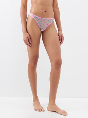 DORA LARSEN Peony organic cotton-blend briefs