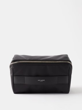 Trousse de toilette de luxe en cuir tressé noir pour homme - Hecten