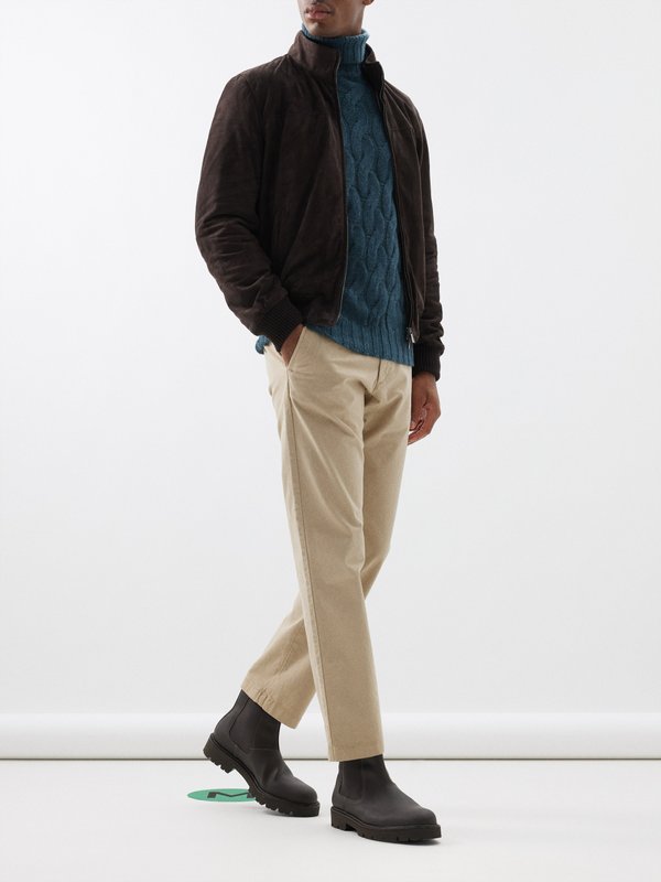 Thom Sweeney Roll-neck cable-knit cashmere sweater