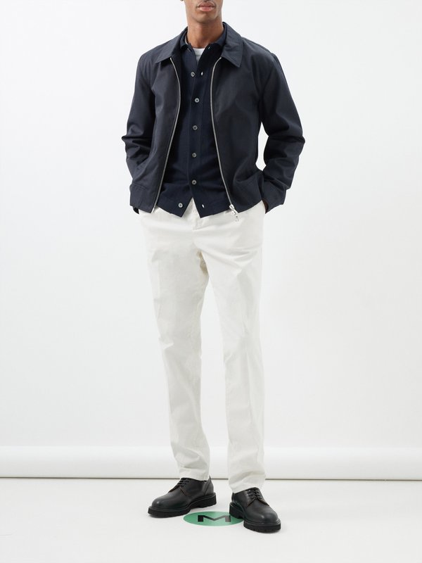 Thom Sweeney Buttoned wool polo shirt