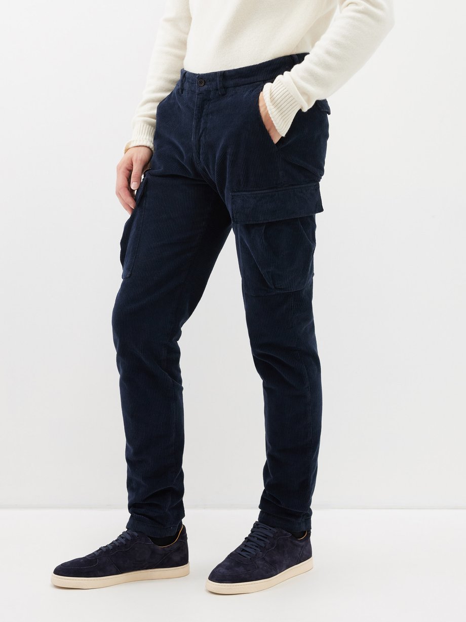 Regular Fit Corduroy Trousers- Blue, Brown, Navy Blue & Grey – Greenbell