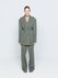 Exaggerated recycled wool-blend tux blazer