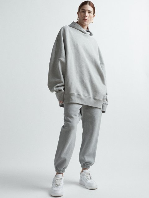 Grey Recycled-yarn cotton-blend sweatshirt, Raey