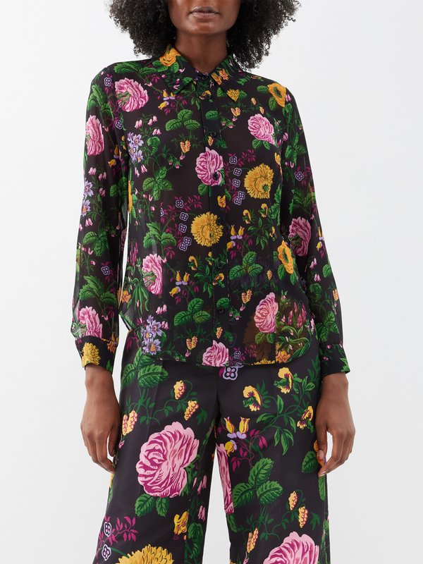 Carolina Herrera Chemise en popeline à imprimé floral