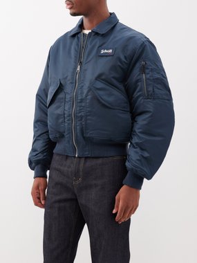 Schott NYC Flap-pocket bomber jacket