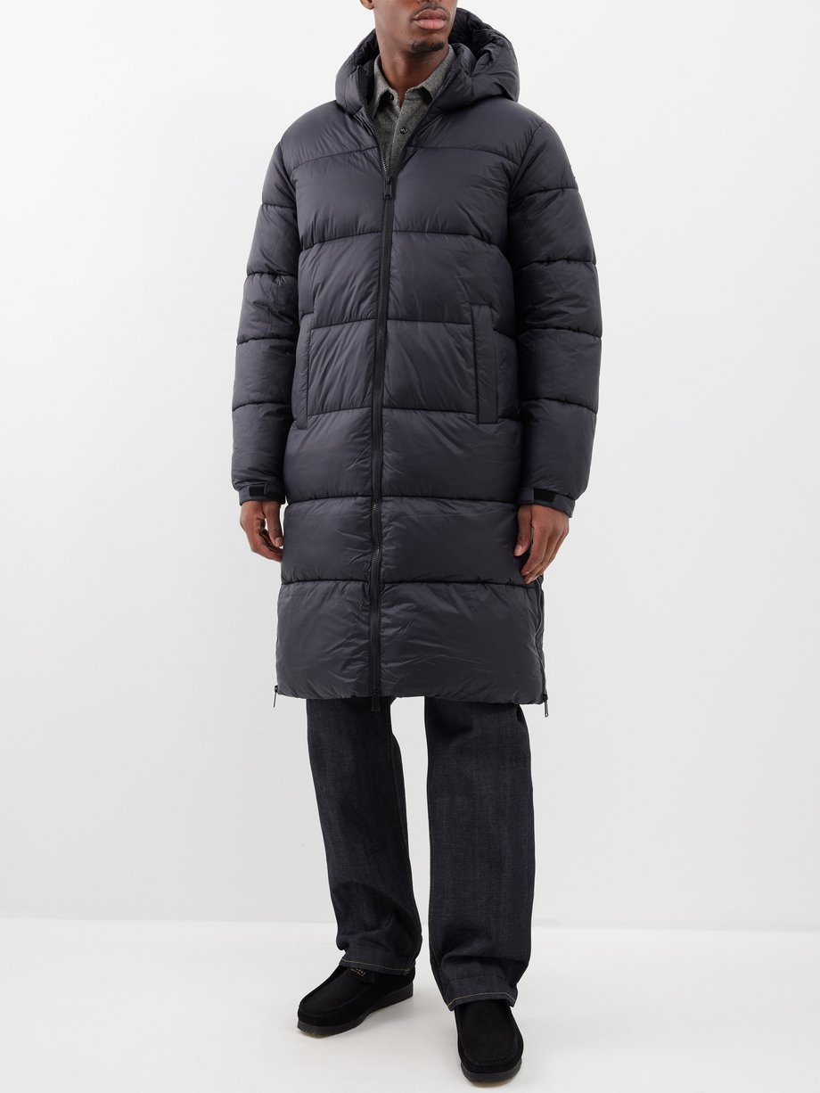 Schott NYC STARTK2RS recycled-nylon padded longline coat