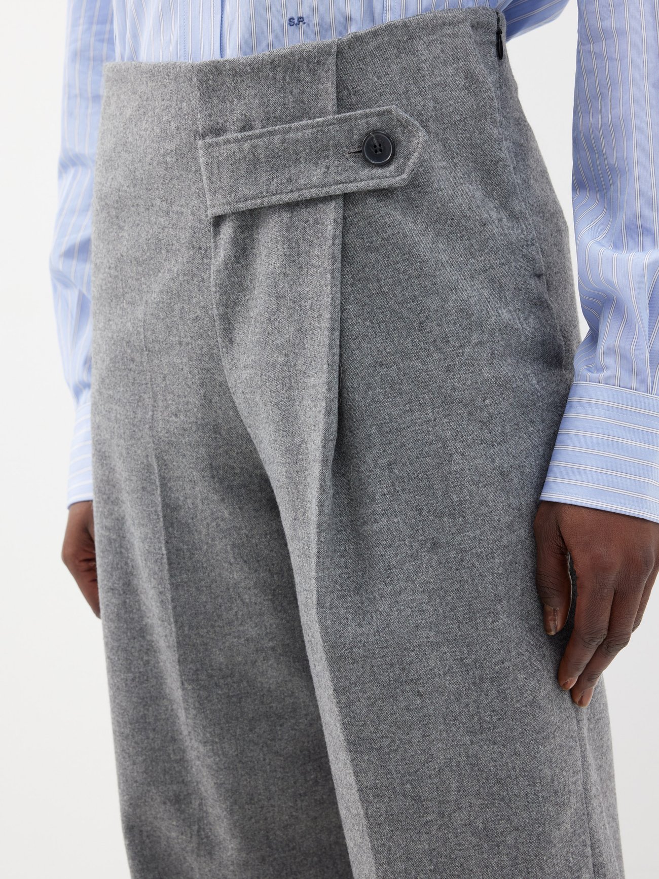 Wide-Leg Trousers Diego Grey // ba&sh CA