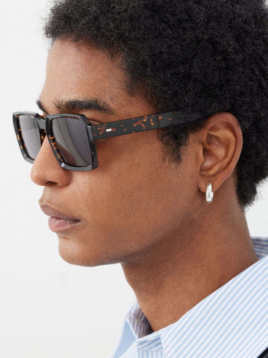 Square-Frame Tortoiseshell Acetate Sunglasses