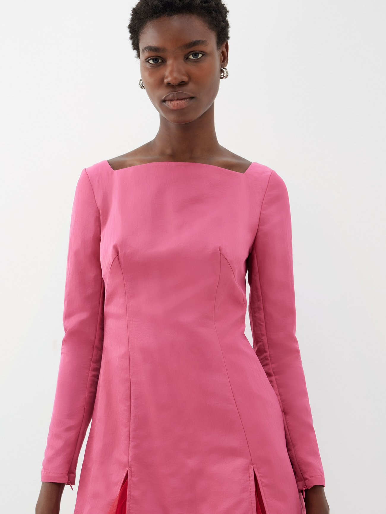 Pink Betty tulle-layer crepe mini dress, Molly Goddard