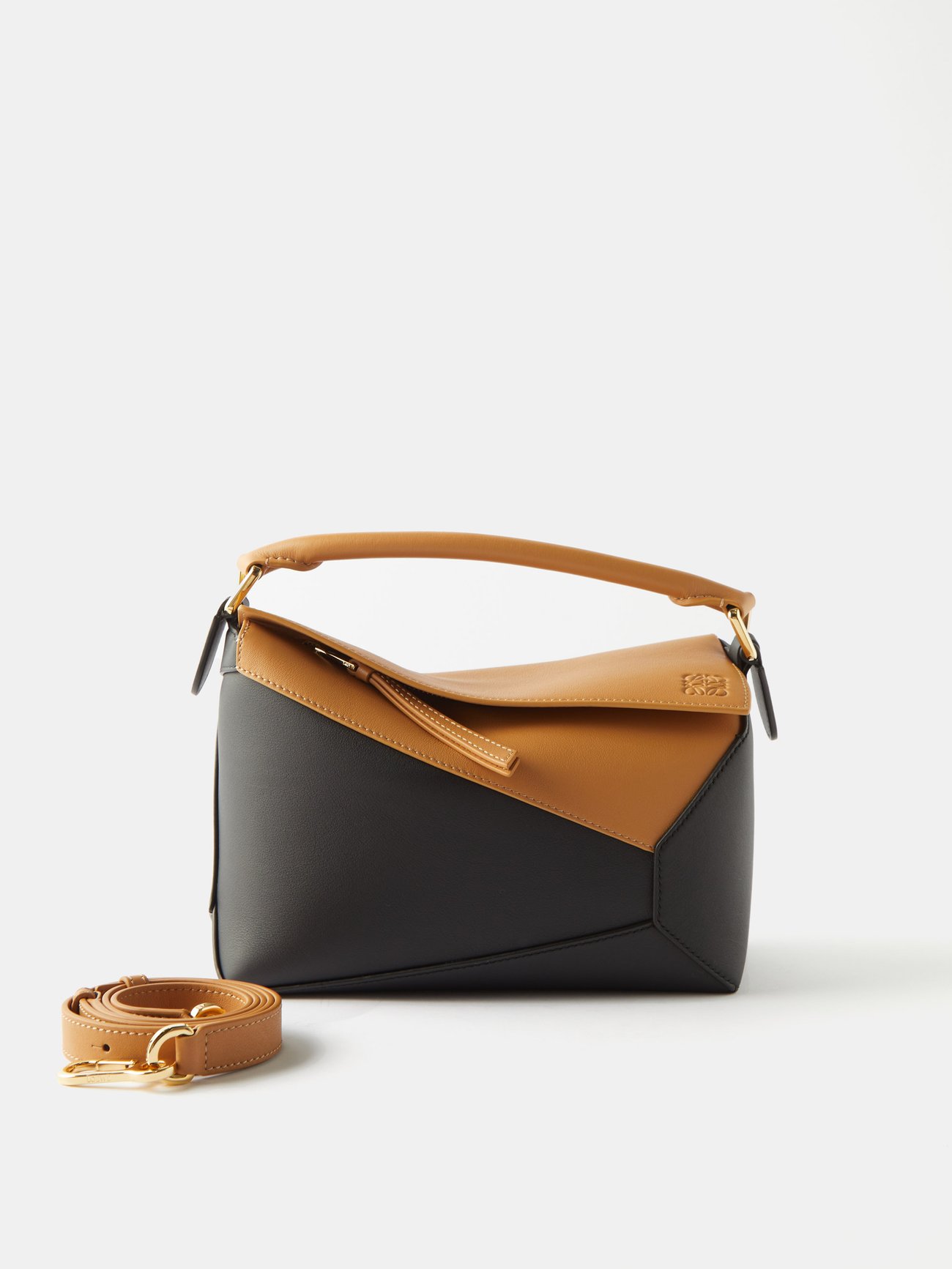 Loewe Zigzag Puzzle Edge Mini Leather Crossbody - ShopStyle