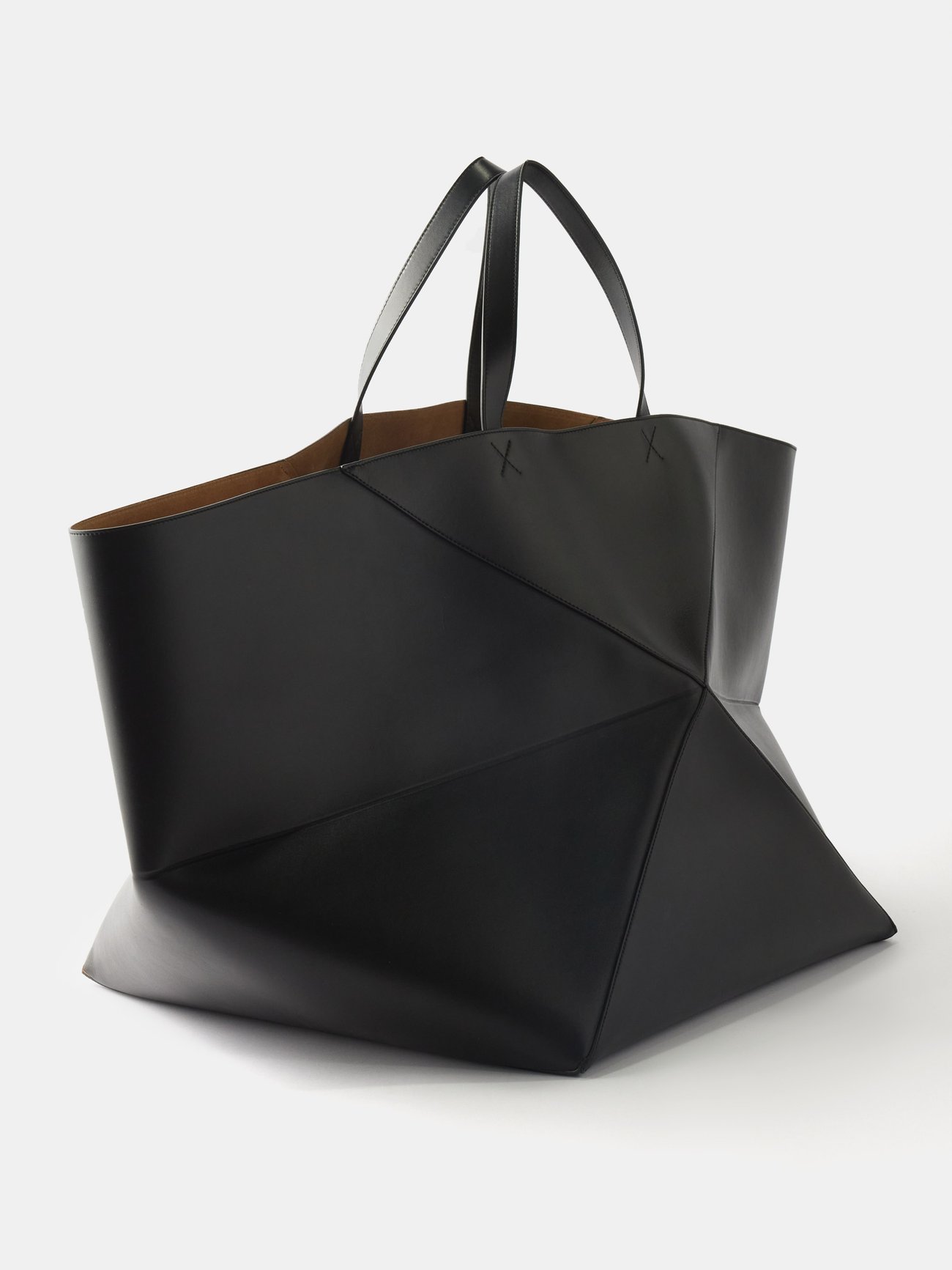 Black Puzzle Fold XXL leather tote bag, LOEWE