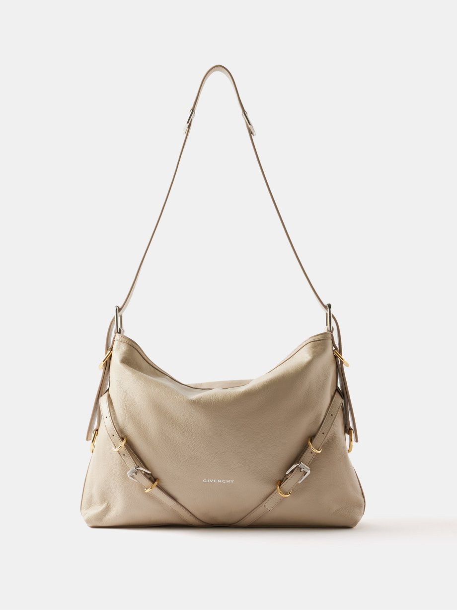 Beige Voyou leather shoulder bag | Givenchy | MATCHES UK