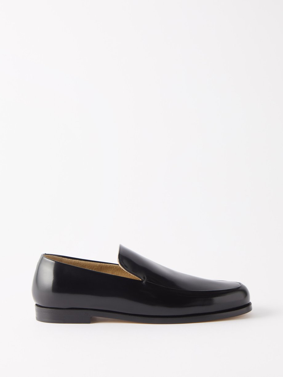 Black Alessio patent-leather loafers | Khaite | MATCHES UK