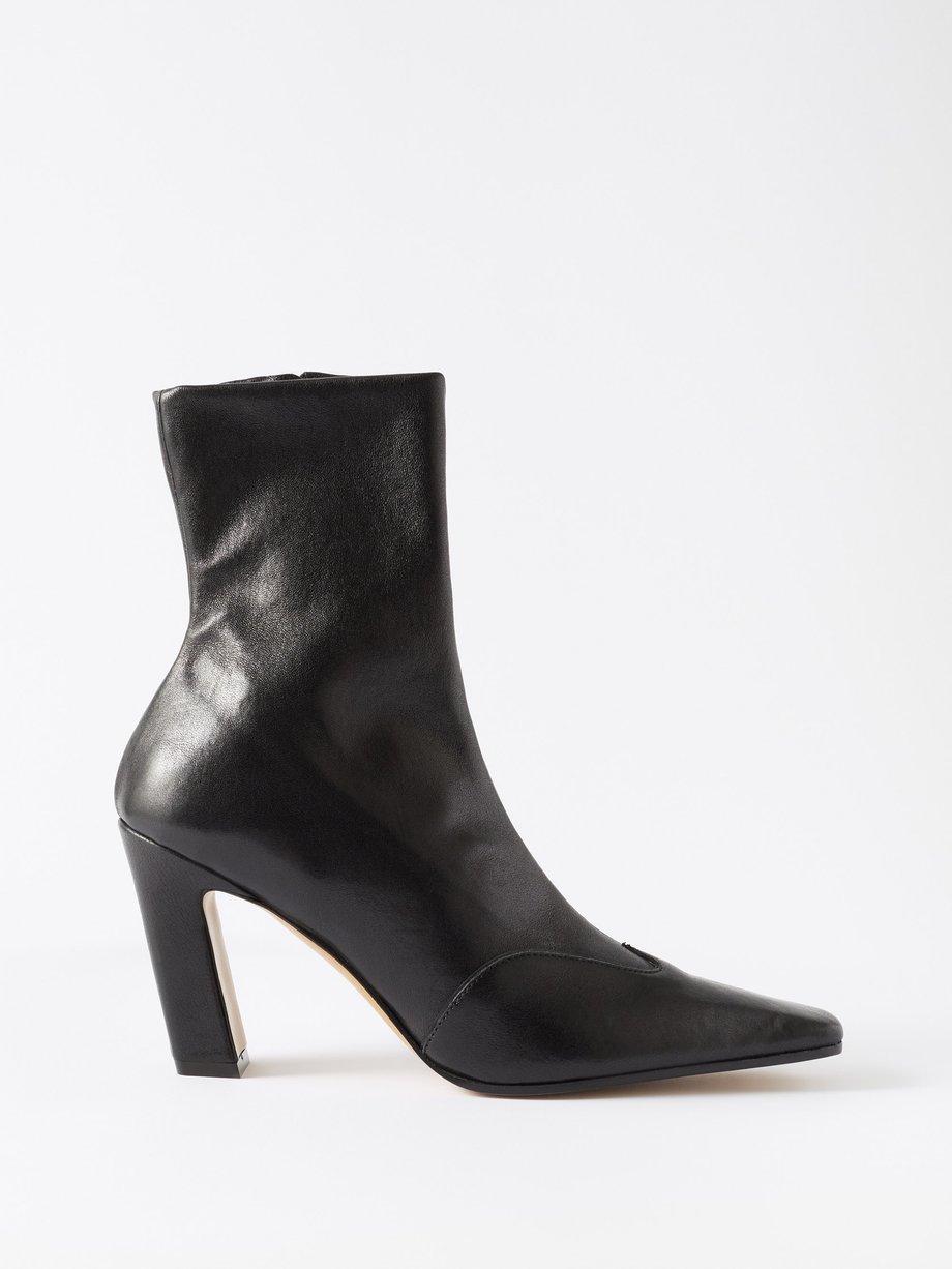 Black Dallas 85 stretch-leather ankle boots | Khaite | MATCHESFASHION UK
