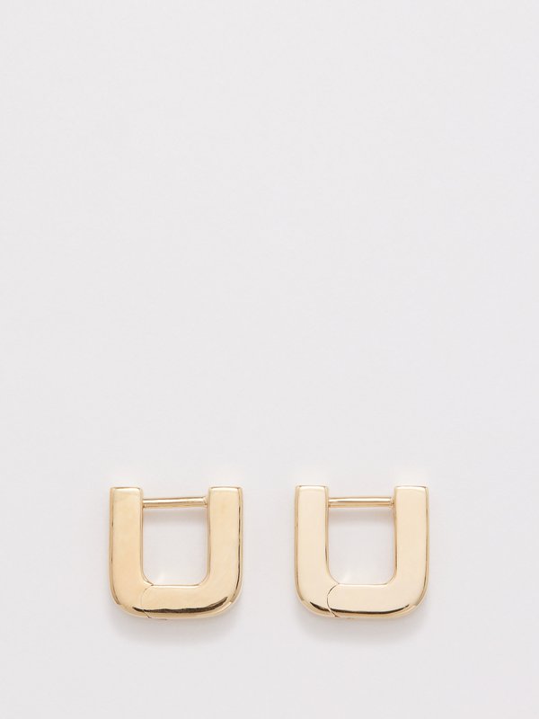 Otiumberg Square small 14kt gold-vermeil hoop earrings