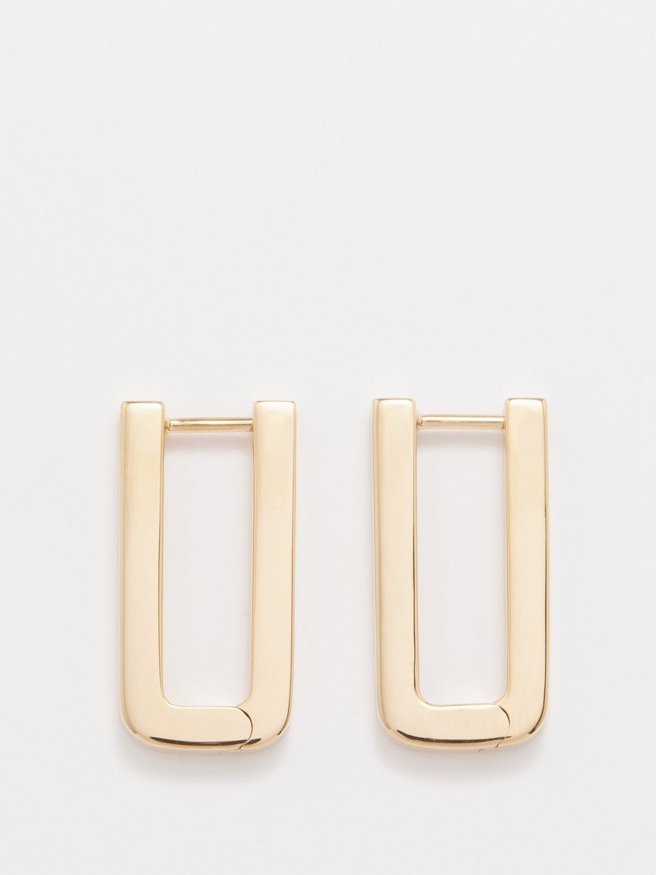 Otiumberg Square 14kt gold-vermeil hoop earrings