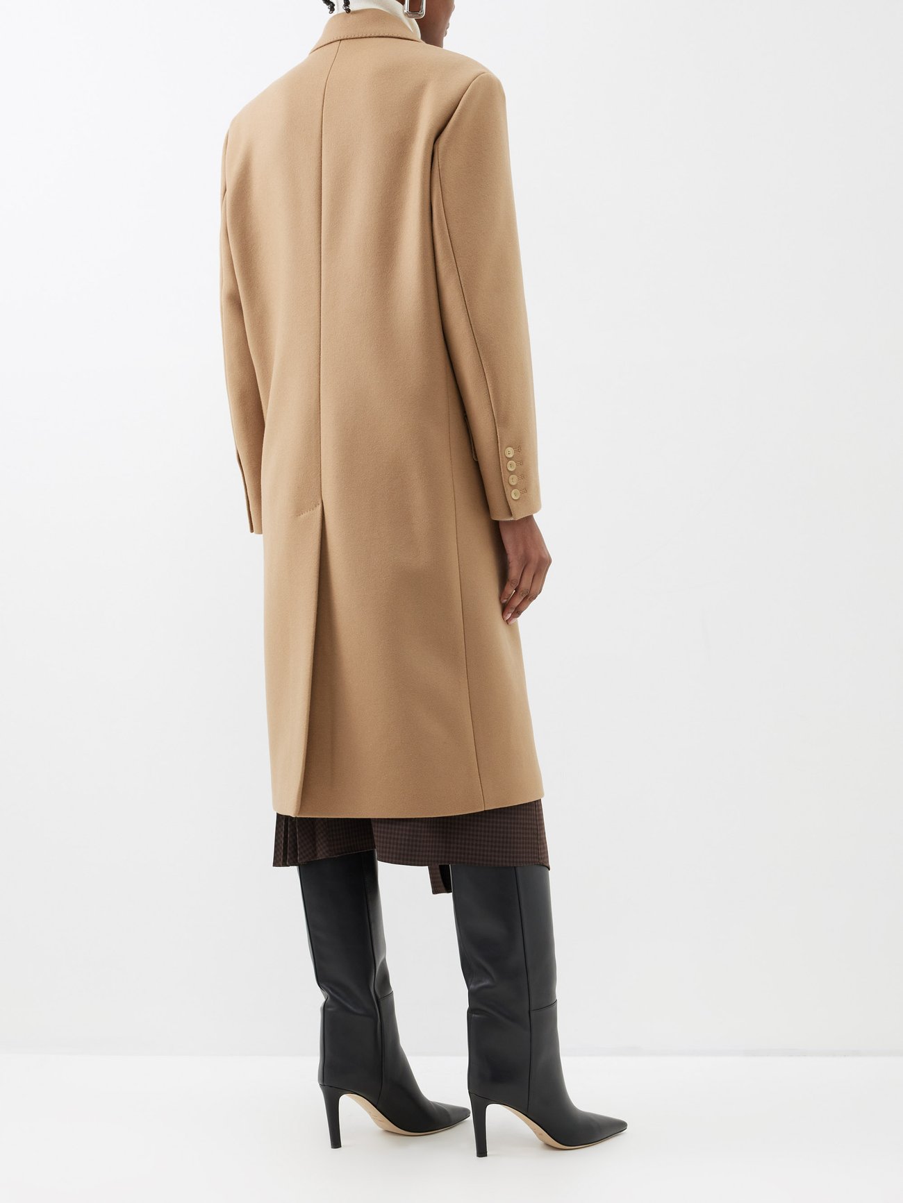 Emily double-breasted wool-blend overcoat