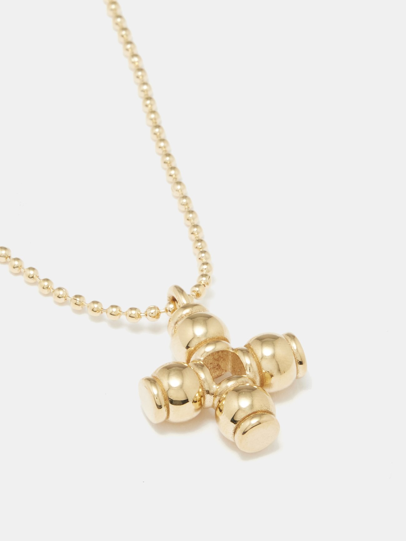 Gold Roccia 14kt gold-plated ball-chain necklace | Laura Lombardi