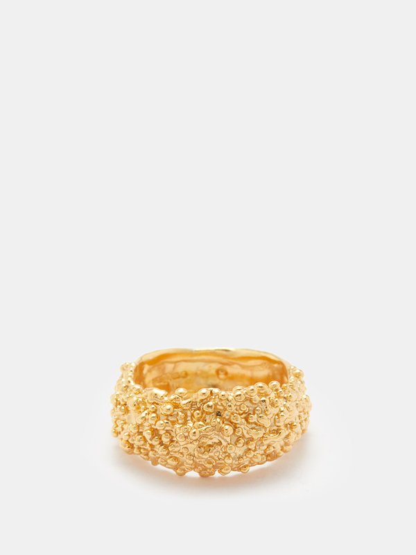 Alighieri The Rocky Road 24kt gold-plated ring